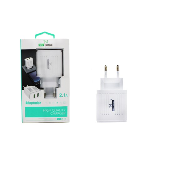 NEW SCIENCE ADAPTER 2.1A WITH DUAL OUTPUT FC-15 NEW SCIENCE ADAPTER 2.1A WITH DUAL OUTPUT FC-15